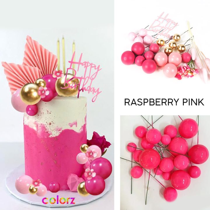 Raspberry Pink Faux Balls - Colorz LK | The Decor Store | Sri Lanka