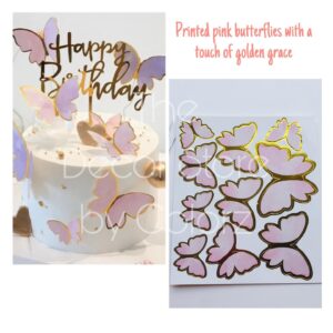 Printed Pink Butterflies