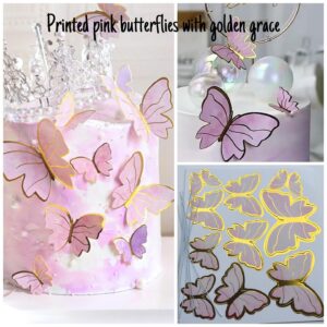 Printed Pink Butterflies