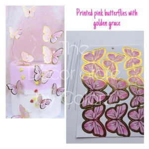 Printed Pink Butterflies