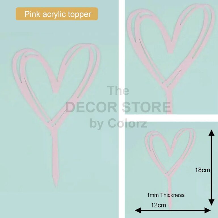 Heart Topper (Pink) - Colorz LK | The Decor Store | Sri Lanka