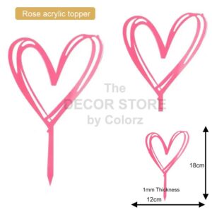 Heart Topper (Hot Pink)