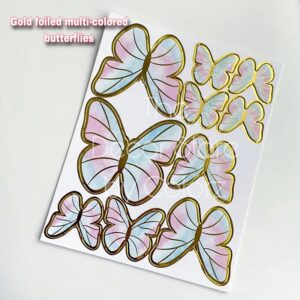 Gold Foiled Butterflies (Multicolor)