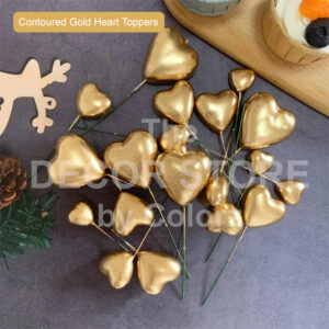 Contoured Heart Toppers (Gold)