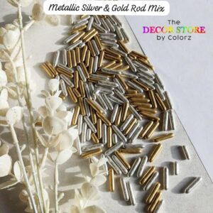 Metallic Silver & Gold Rod Mix