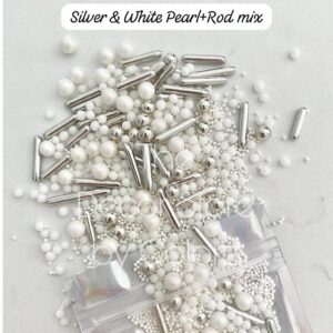 Silver & White Pearl & Rod Mix