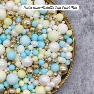 Pastel & Metallic Gold Pearl Mix