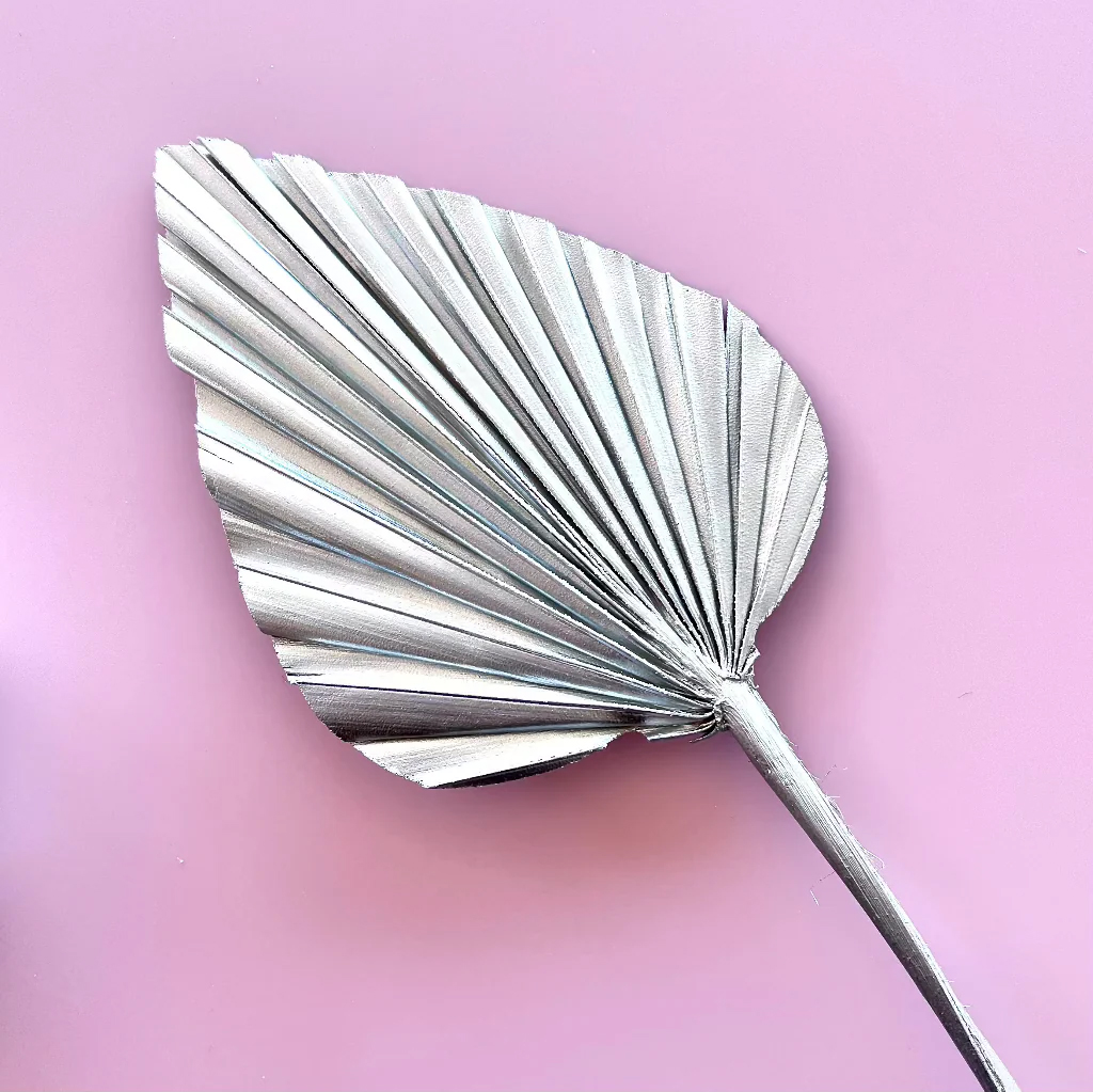 silver palm leaf