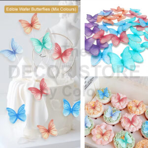 Edible Wafer Paper Butterflies (Mix Colours)