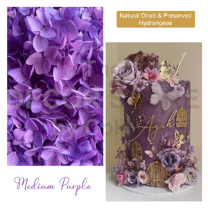 Dried Hydrangea Flowers (Medium Purple)
