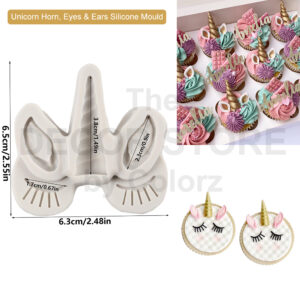Unicorn Horn, Eyes & Ears Silicone Mould