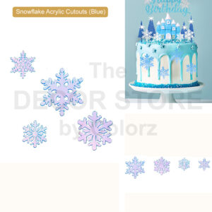 Acrylic Snowflakes Cake Cutout Set (Blue)