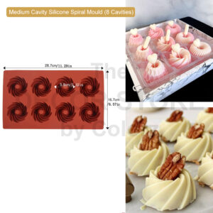 Medium Cavity Silicone Spiral Mould (8 Cavities)