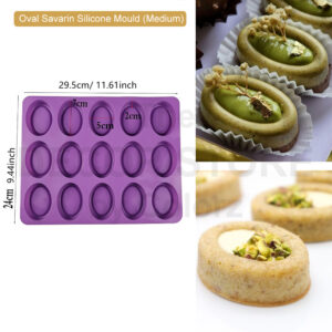 Oval Savarin Silicone Mould (Medium)