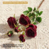 Artificial Austin Rose Stem (Dark Red)