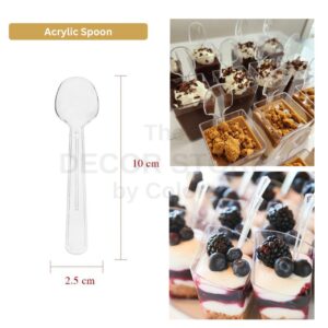 Acrylic Dessert Spoons (10 Pcs Pack)