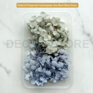 Dried & Preserved Hydrangeas (Ice Blue+Blue-Grey)