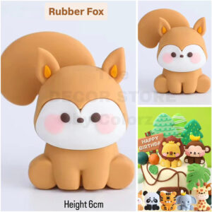 Rubber Fox Cake Topper
