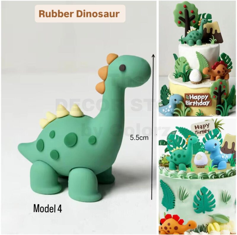 Rubber Dinosaur Cake Topper -1 - Colorz LK | The Decor Store | Sri Lanka
