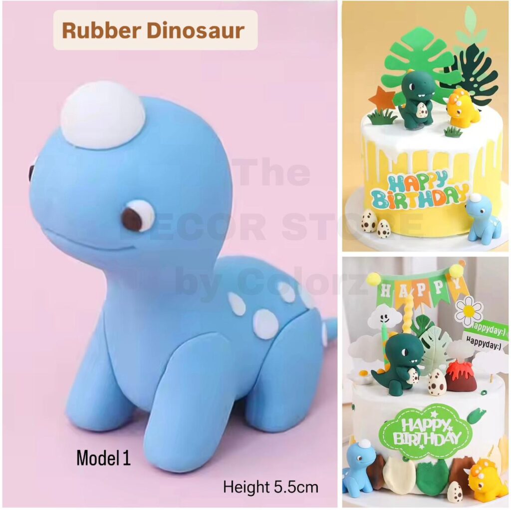 Rubber Dinosaur Cake Topper -4 - Colorz LK | The Decor Store | Sri Lanka