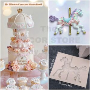 3D Silicone Carousel Horse Mould