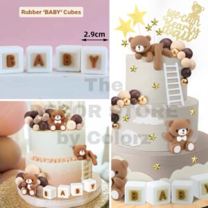 Rubber ‘BABY’ Cubes (Brown)