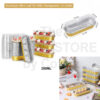 Aluminum Mini Loaf Tin With Transparent Lid (Gold)