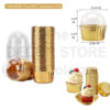 Gold Muffin Cup With Transparent Lid