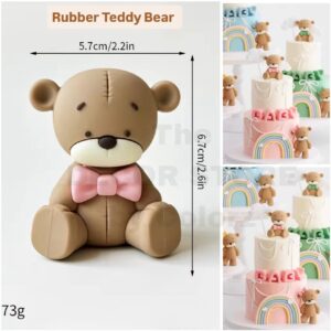 Rubber Teddy Bear Cake Topper - 08
