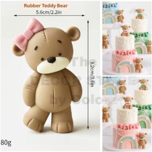 Rubber Teddy Bear Cake Topper - 07