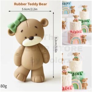 Rubber Teddy Bear Cake Topper - 05