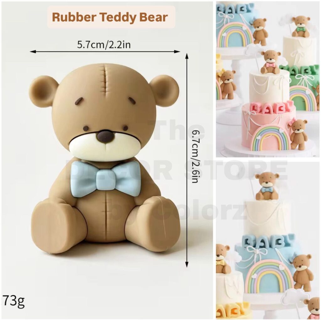 Rubber Teddy Bear Cake Topper - 04 - Colorz LK | The Decor Store | Sri ...