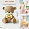 Rubber Teddy Bear Cake Topper – 02