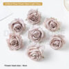 Artificial Rose Flower Head (Light Grey)