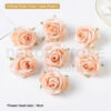 Artificial Rose Flower Head (Peach)