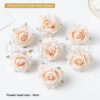 Artificial Rose Flower Head (Beige)