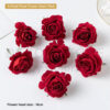 Artificial Rose Flower Head (Red)