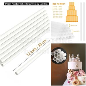 White Plastic Cake Dowel / Support Rod (12")
