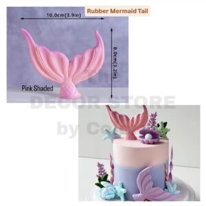 Rubber Mermaid Tail Cake Topper (Pink Shaded)
