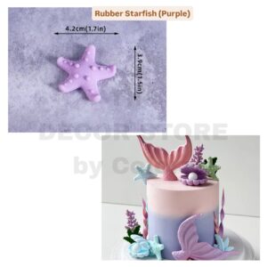 Rubber Starfish Cake Topper (Purple)