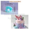 Rubber Seashell Cake Topper (Blue)