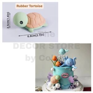 Rubber Tortoise Cake Topper