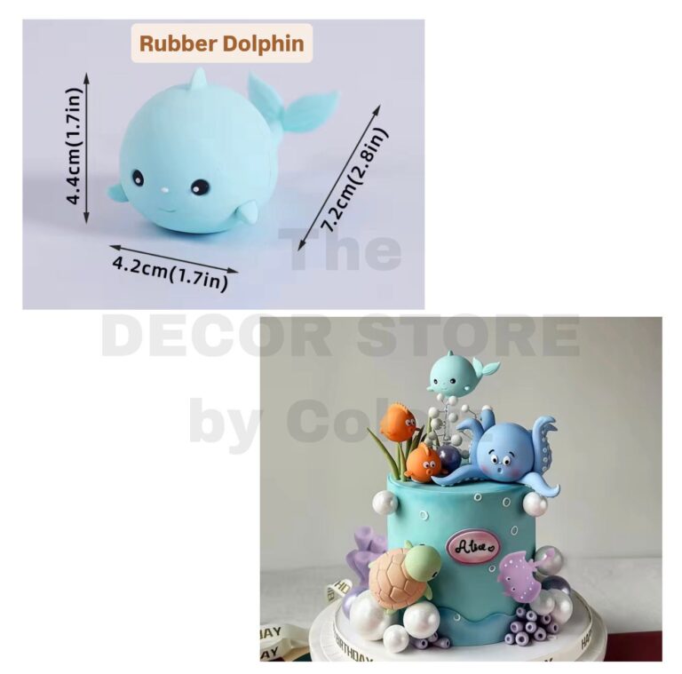 Rubber Whale Cake Topper - Colorz LK | The Decor Store | Sri Lanka