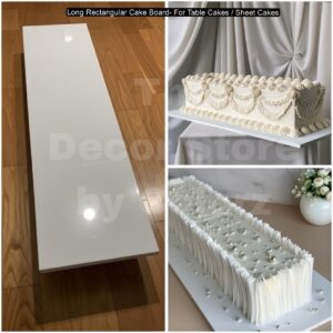 Long Rectangular Cake Board (1/4” Thick)