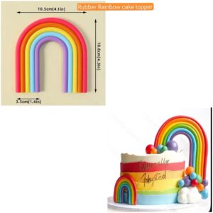 Rubber Rainbow Cake Topper (Multicoloured)