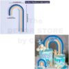 Rubber Tall Rainbow Cake Topper (Bluey Theme)
