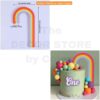 Rubber Tall Rainbow Cake Topper (Multicoloured)