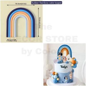 Rubber Rainbow Cake Topper (Bluey Theme)