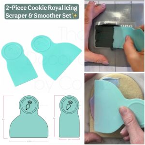 2 Piece Royal Icing Scraper & Smoother Set