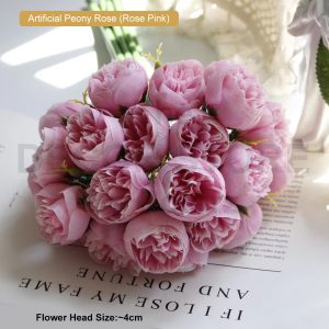 Artificial Peony Roses (Rose Pink)